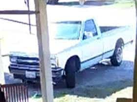 White pickup truck suspected in recent robbery case in Madera.