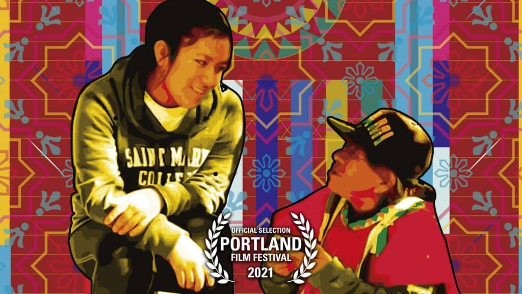 Madera cousins celebrate their award at the Portland Film Festival 2021.