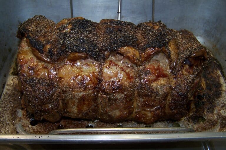 Christmas roast in the oven