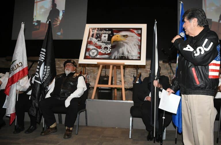 Flag dedication held for Perez room