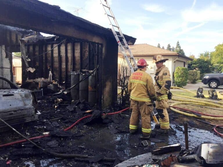 Fire burns garage; family displaced