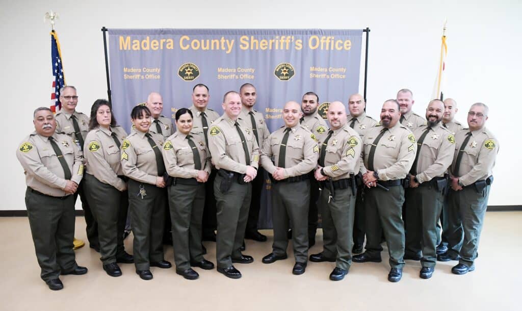 Madera County Sheriff's Office team during badge ceremony event.