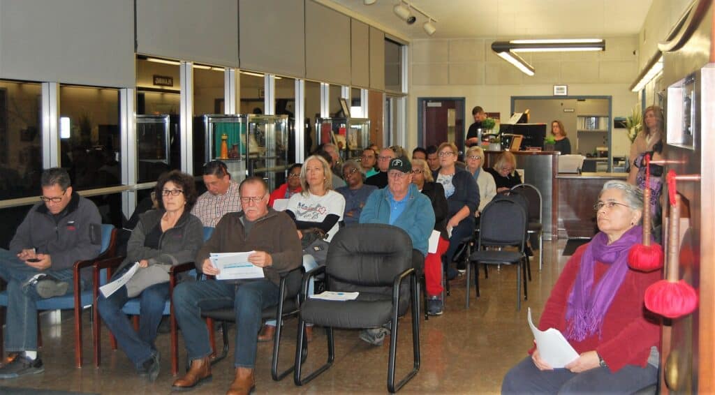 Public hearing on city issues at City Council meeting.