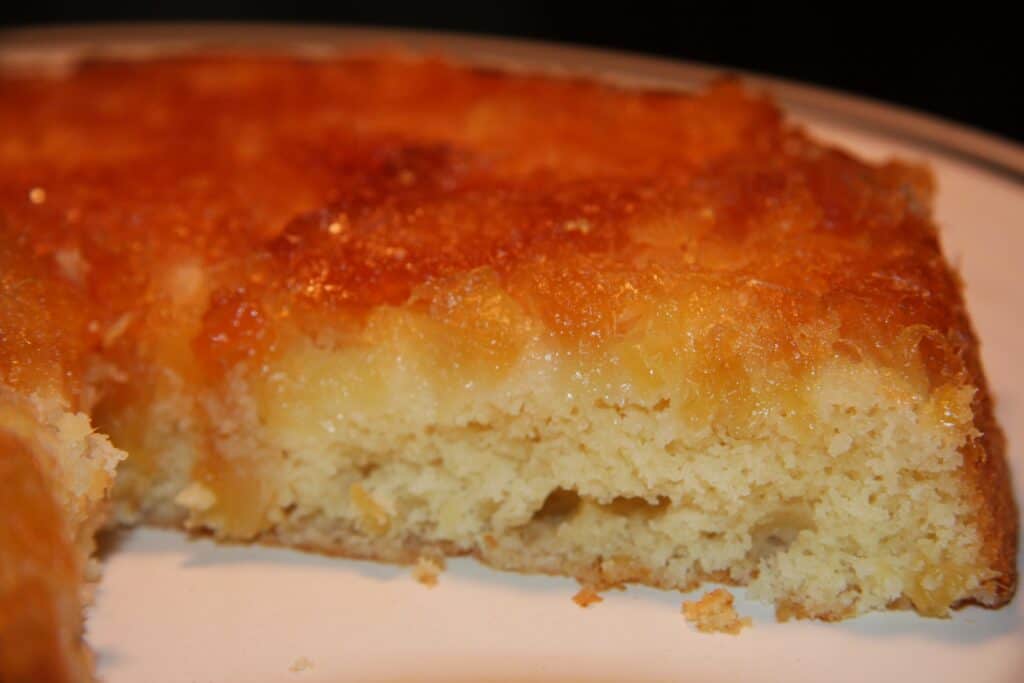 Delicious tropical treats cake with golden crust and moist interior.