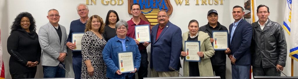 City Council recognizes small business owners during a special ceremony.